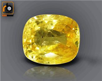 NATURAL UNHEATED UNTREATED  Yellow Sapphire / Pukhraj 4.57 cts. ( 9982 )